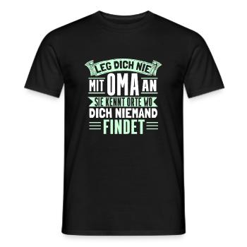 Lustiges Oma Geschenk Familie Enkel Opa - Männer T-Shirt - Schwarz - Vorne - AI Model Male 178 light (178cm)