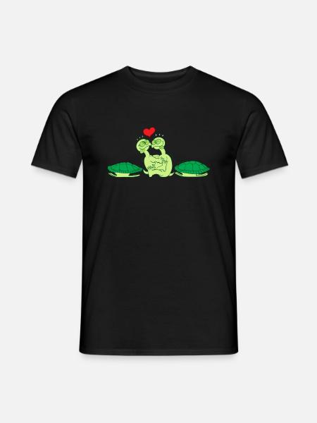 Naked Turtles Making Love - Men's T-Shirt - black