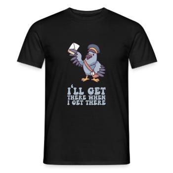 I'll Get There When I Get There - Briefträger - Männer T-Shirt - Schwarz - Vorne - AI Model Male 178 light (178cm)
