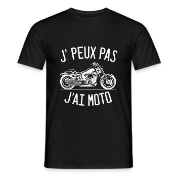 Je peux pas j ai MOTO - T-shirt homme - noir - Devant - AI Model Male 178 light (178cm)