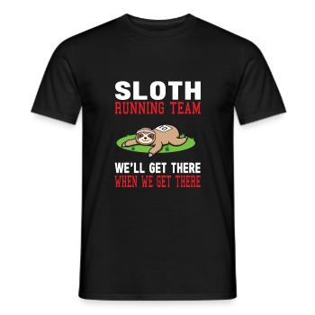 Napping Sloth Running Team Sloth Gift - Men's T-Shirt - black - Front - AI Model Male 178 light (178cm)