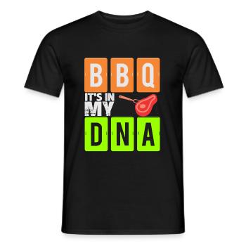 BBQ dans mon ADN! Idée cadeau, viande - T-shirt homme - noir - Devant - AI Model Male 178 light (178cm)