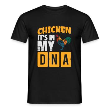 Poulets Dans mon ADN ! Idée cadeau, cadeau - T-shirt homme - noir - Devant - AI Model Male 178 light (178cm)