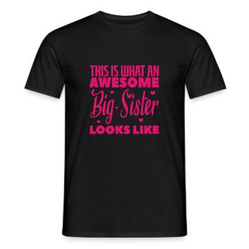 Awesome Big Sister - Men's T-Shirt - black - Front - AI Model Male 178 light (178cm)