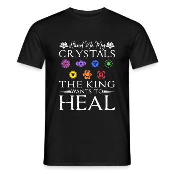 Reiki Meister Heilung Kristalle Chakra Reiki - Männer T-Shirt - Schwarz - Vorne - AI Model Male 178 light (178cm)