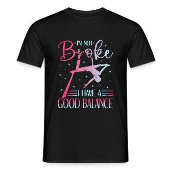Ich habe ein gutes Gleichgewicht Luftakrobatik - Männer T-Shirt - Schwarz - Vorne - AI Model Male 178 light (178cm)