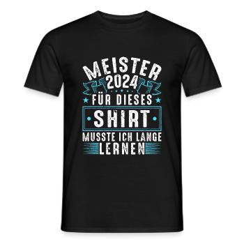 Meisterprüfung Meisterschule 2024 Meister - Männer T-Shirt - Schwarz - Vorne - AI Model Male 178 light (178cm)
