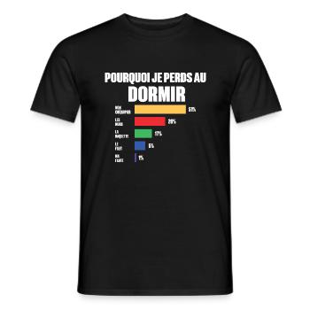 Badeanzug Schlaf Ich kann nicht schlafen - Männer T-Shirt - Schwarz - Vorne - AI Model Male 178 light (178cm)
