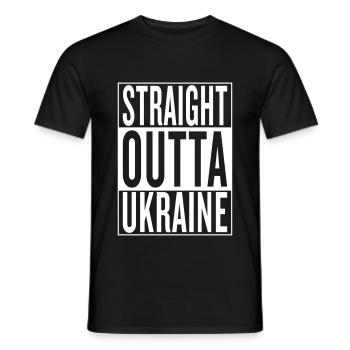 Ukraine - Men's T-Shirt - black - Front - AI Model Male 178 light (178cm)