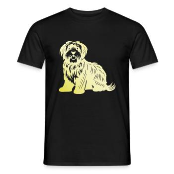 Silhouette de chien havanais - T-shirt homme - noir - Devant - AI Model Male 178 light (178cm)