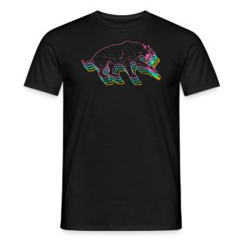 Tigre à dents de sabre - T-shirt homme - noir - Devant - AI Model Male 178 light (178cm)