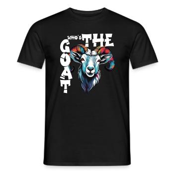 Who's the GOAT - Men's T-Shirt - black - Front - AI Model Male 178 light (178cm)