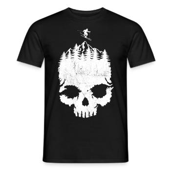 Totenkopf, Ski, Après-ski, Sports d’hiver, Vacances au ski - T-shirt homme - noir - Devant - AI Model Male 178 light (178cm)
