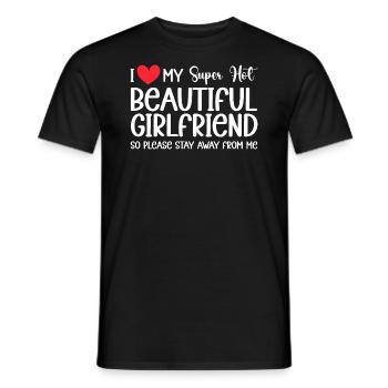 J’aime ma copine Couple Idée cadeau petit ami - T-shirt homme - noir - Devant - AI Model Male 178 light (178cm)
