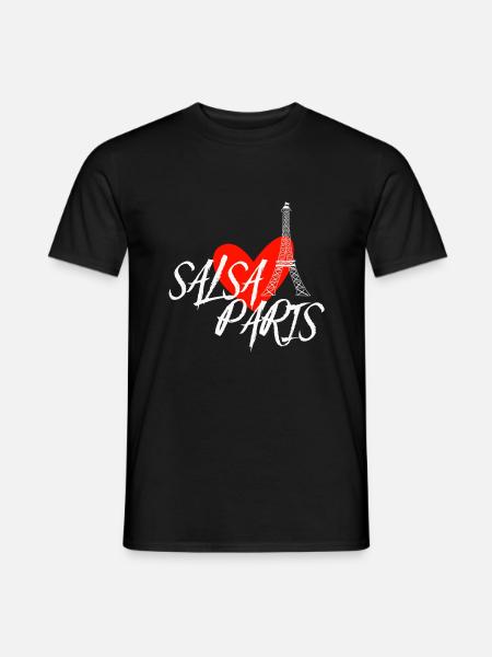 Salsa Paris white Danceshirt - Men's T-Shirt - black