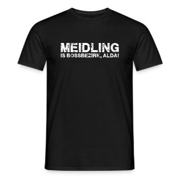 Bossbezirk Meidling Bezirk Wien Spruch Geschenk - Männer T-Shirt - Schwarz - Vorne - AI Model Male 178 light (178cm)