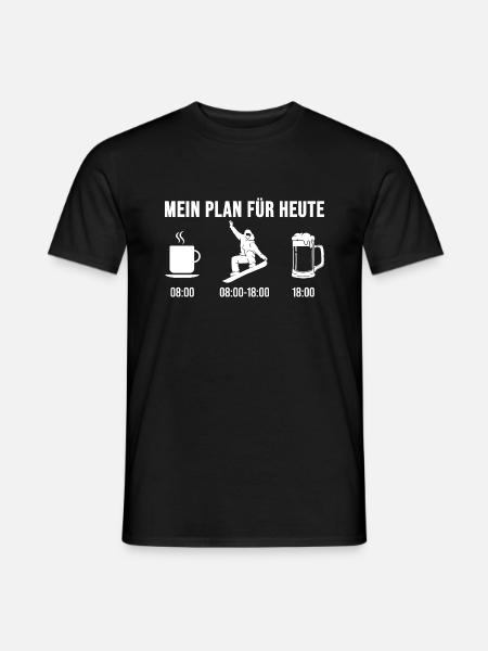 Snowboarder Snowboardurlaub Snowboarden - Männer T-Shirt - Schwarz