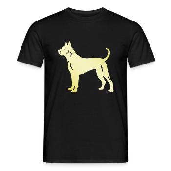 Silhouette de chien Dogue Argentino - T-shirt homme - noir - Devant - AI Model Male 178 light (178cm)