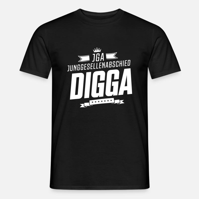 junggesellenabschied digga - Männer T-Shirt - Schwarz