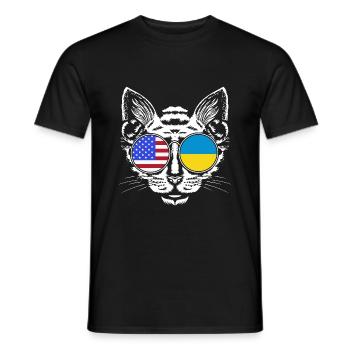 Ukraine - Men's T-Shirt - black - Front - AI Model Male 178 light (178cm)