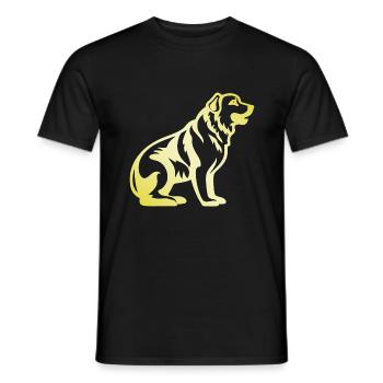 Kangal Dog Silhouette - Men's T-Shirt - black - Front - AI Model Male 178 light (178cm)