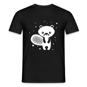 Bieber - Zoo animal animal lover - Men's T-Shirt - black - Front - AI Model Male 178 light (178cm)