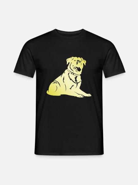 Rottweiler Hund Silhouette - Männer T-Shirt - Schwarz