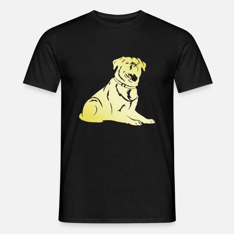 Rottweiler Hund Silhouette - Männer T-Shirt - Schwarz