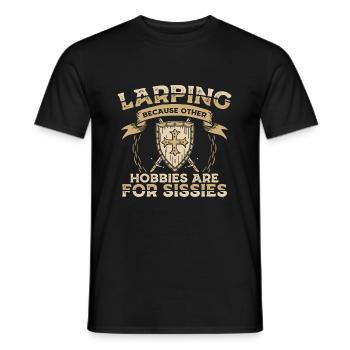 Larping weil andere Hobbys für Schwächlinge sind - Männer T-Shirt - Schwarz - Vorne - AI Model Male 178 light (178cm)