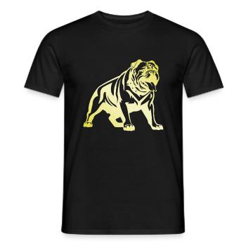 Silhouette de chien bouledogue - T-shirt homme - noir - Devant - AI Model Male 178 light (178cm)
