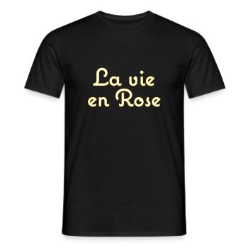 la vie en rose - Männer T-Shirt - Schwarz - Vorne - AI Model Male 178 light (178cm)