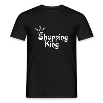 SHOPPING KING - Men's T-Shirt - black - Front - AI Model Male 178 light (178cm)