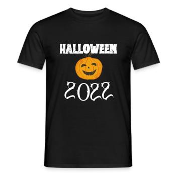 HALLOWEEN 2022 Pumpkin Saying Halloween 2022 - Men's T-Shirt - black - Front - AI Model Male 178 light (178cm)