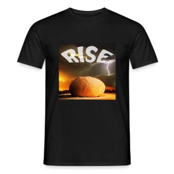 Yeast dough - Rise - Men's T-Shirt - black - Front - AI Model Male 178 light (178cm)