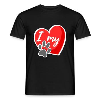 I my Dog - Propriétaire de chien, Chien, Promenez-vous - T-shirt homme - noir - Devant - AI Model Male 178 light (178cm)