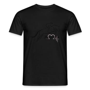 Springreiten aus Leidenschaft - Männer T-Shirt - Schwarz - Vorne - AI Model Male 178 light (178cm)