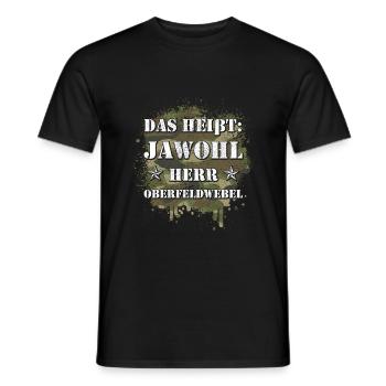 Jawohl Herr Oberfeldwebel Bund OFw OF Ausbilder - Männer T-Shirt - Schwarz - Vorne - AI Model Male 178 light (178cm)