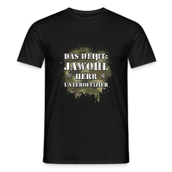 Jawohl Herr Unteroffizier Bund Uffz Ausbilder - Männer T-Shirt - Schwarz - Vorne - AI Model Male 178 light (178cm)