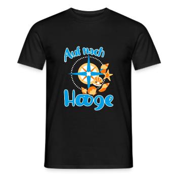 Hooge Urlaub Nordsee Insel mit Muscheln am Strand - Männer T-Shirt - Schwarz - Vorne - AI Model Male 178 light (178cm)