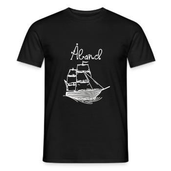 Aland Ostsee Insel Urlaub mit Segelschiff - Männer T-Shirt - Schwarz - Vorne - AI Model Male 178 light (178cm)
