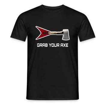 Grab your axe - Men's T-Shirt - black - Front - AI Model Male 178 light (178cm)