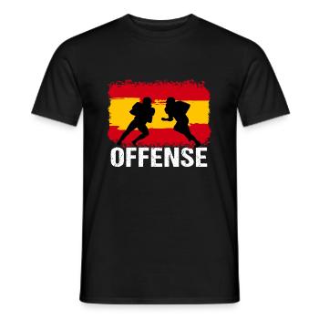 Football américain Espagne Offensive - T-shirt homme - noir - Devant - AI Model Male 178 light (178cm)