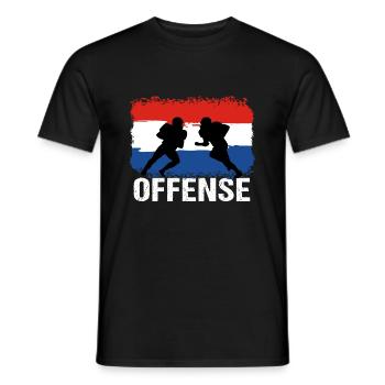 Football américain Pays-Bas Offensive - T-shirt homme - noir - Devant - AI Model Male 178 light (178cm)