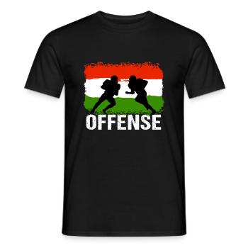 Football américain Hongrie Offensive - T-shirt homme - noir - Devant - AI Model Male 178 light (178cm)