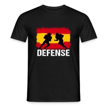 American Football Spanien Defense - Männer T-Shirt - Schwarz - Vorne - AI Model Male 178 light (178cm)