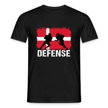 American Football Dänemark Defense - Männer T-Shirt - Schwarz - Vorne - AI Model Male 178 light (178cm)