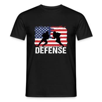 American Football USA Defense - Männer T-Shirt - Schwarz - Vorne - AI Model Male 178 light (178cm)