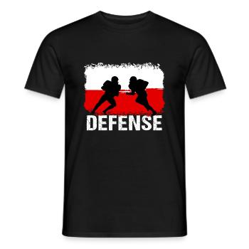 American Football Polen Defense - Männer T-Shirt - Schwarz - Vorne - AI Model Male 178 light (178cm)