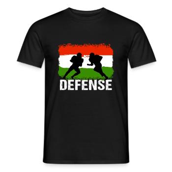 American Football Ungarn Defense - Männer T-Shirt - Schwarz - Vorne - AI Model Male 178 light (178cm)