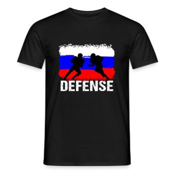 American Football Russland Defense - Männer T-Shirt - Schwarz - Vorne - AI Model Male 178 light (178cm)